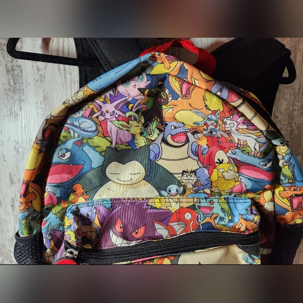 Pokemon Gotta Catch Them All Colorful Character Kids Backpack School Bag